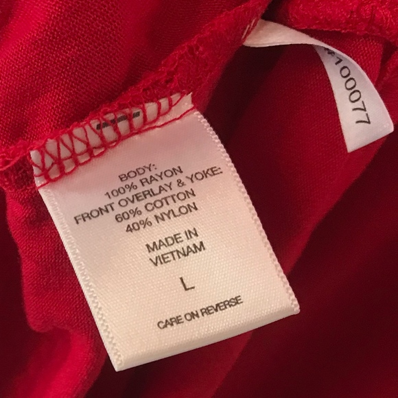 RED LACE BLOUSE BY SOHO! NWOT! - Picture 5 of 6